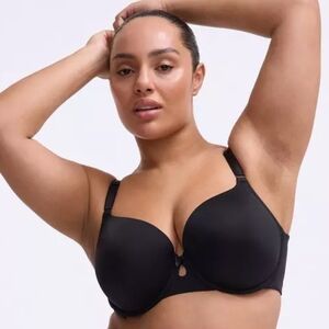 Torrid Black T-Shirt Wired Bra Black 46DDD - NWT